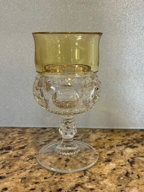 Tiffin Kings Crown Peach Goblet